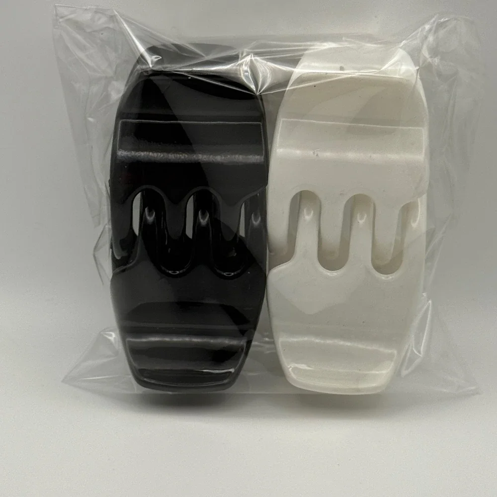 4 Pack Hair Claw Clips Black White Non Slip‎ Matte Finish Large Hair Accessories